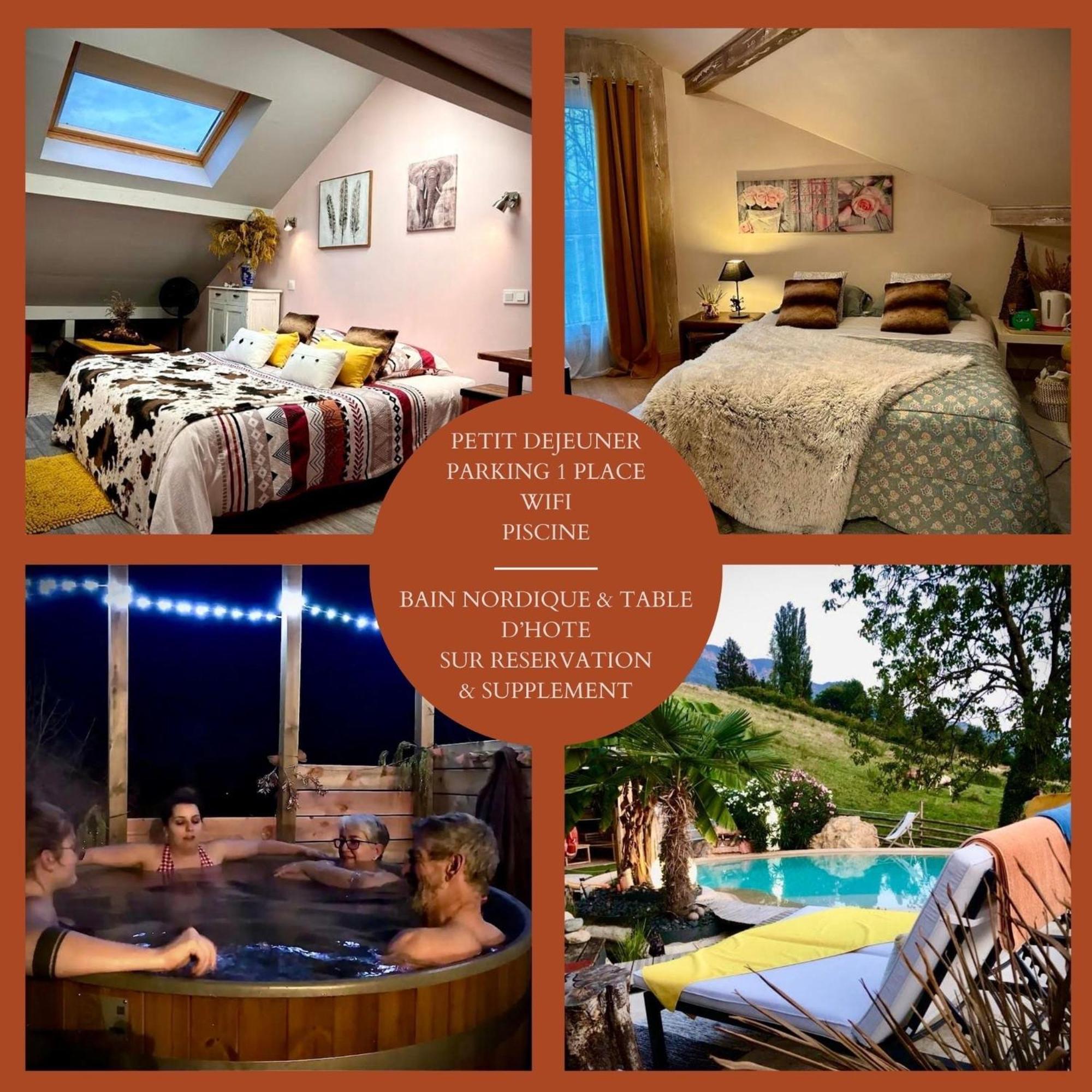 A La Marc'Quize Chambres D'Hotes, Petit Dejeuner Compris, Avec Piscine A Debordement En Exterieur, Bain Nordique A 38 Degres En Prestation Supplement Sur Reservation Horaire Anticipee 1 Place De Parking Gratuite Sur Place Mouxy Εξωτερικό φωτογραφία