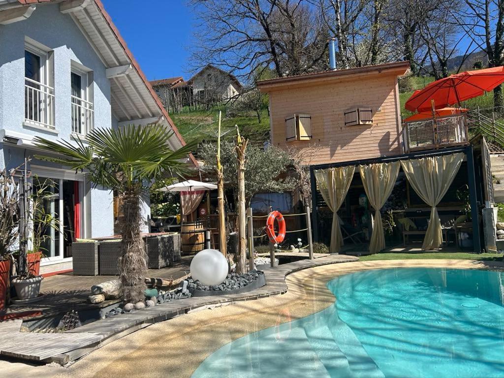 A La Marc'Quize Chambres D'Hotes, Petit Dejeuner Compris, Avec Piscine A Debordement En Exterieur, Bain Nordique A 38 Degres En Prestation Supplement Sur Reservation Horaire Anticipee 1 Place De Parking Gratuite Sur Place Mouxy Εξωτερικό φωτογραφία